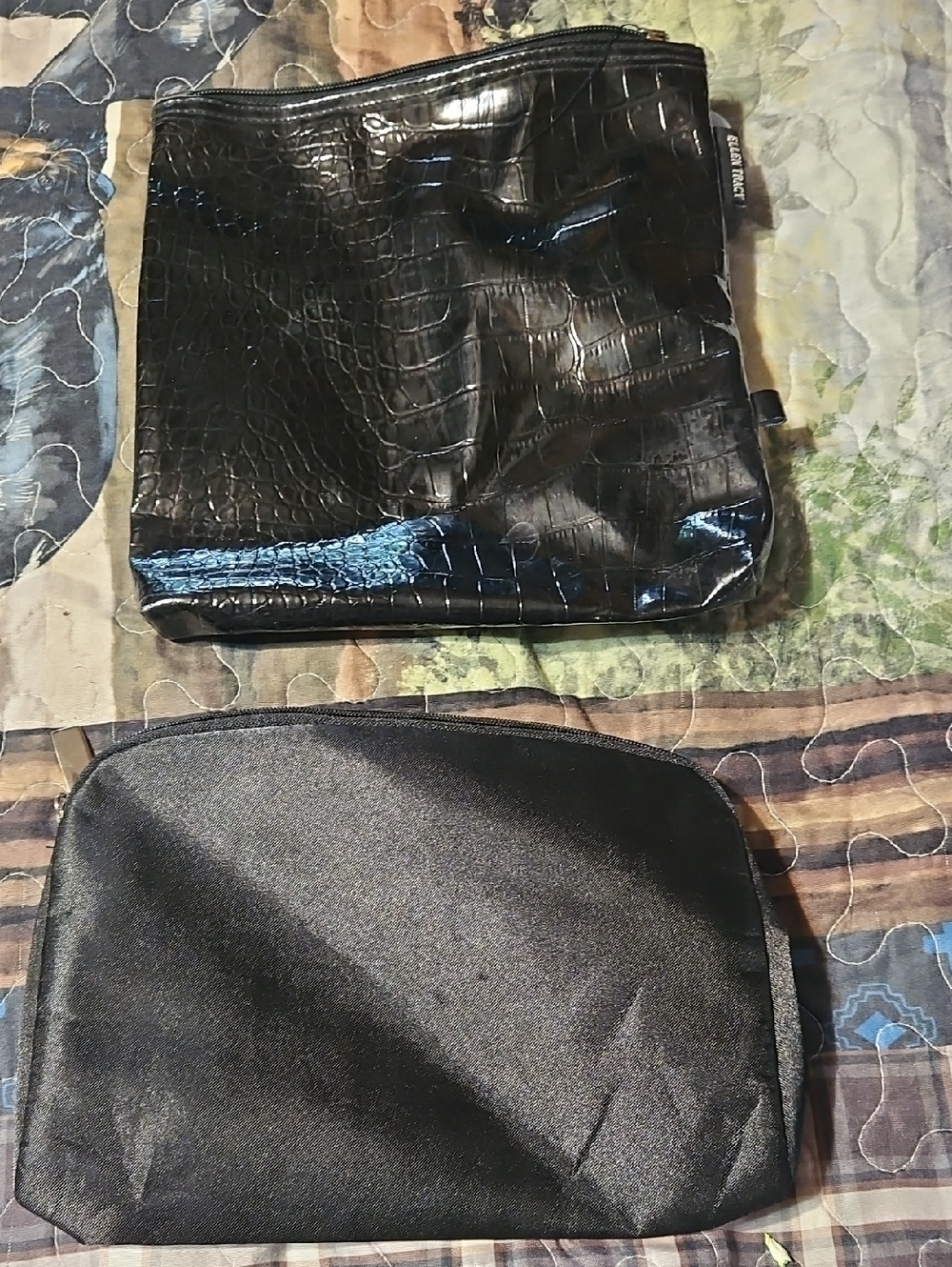 2 Black Makeup Bags